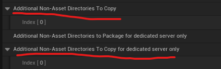 Additional Non-Asset Directories To Copy packaging setting